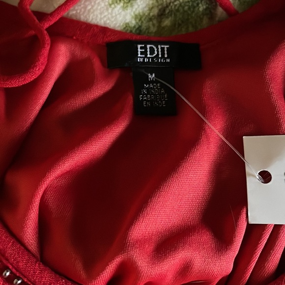 Beautiful Red Sequin Sleeveless Dress M - Picture 4 of 4